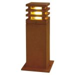SLV Quadrat 40 Stehlampe Stahl Rostig | Außenbeleuchtung - IP55 - Geeignet für 1x E27 
