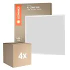Mehrfachpackung 4x Ledvance LED Panel Kompakt Aluminium Weiß 33W 3630lm - 830 Warmweiß | 60x60cm